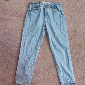 light washed mom jeans